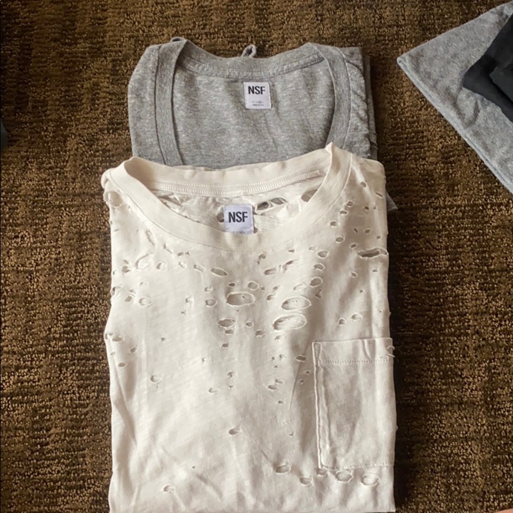 2 NSF size M short sleeve shirts